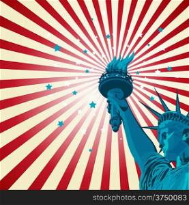 &#xA;An radial poster with the Statue of Liberty