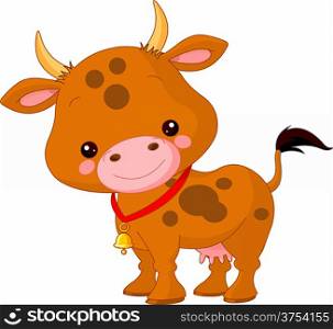 &#xA;Farm animals. Illustration of cute Cow