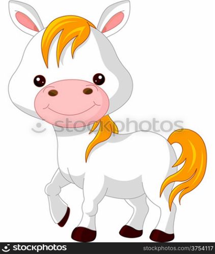 &#xA;Farm animals. Illustration of cute Horse