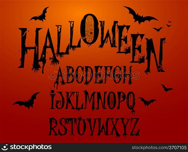 &#xA;Halloween Splash Alphabet for your design