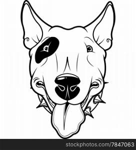 &#xA;Illustration of cartoon Bull Terrier