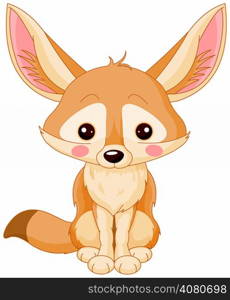 &#xA;Illustration of cute Fox Fennec
