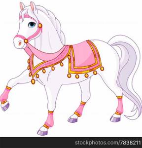 &#xA;Illustration of skipping beautiful Royal Horse