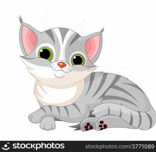 &#xA;Illustration of very cute gray cat