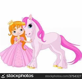 &#xA;The beautiful princess and cute unicorn