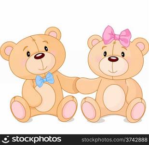 &#xA;Two cute Teddy bears in love