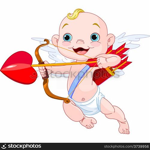 &#xA;Valentines Day Cupid ready to shoot his arrow&#xA;