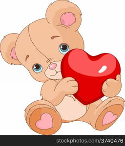 &#xA;Valentines Teddy Bear holding love heart