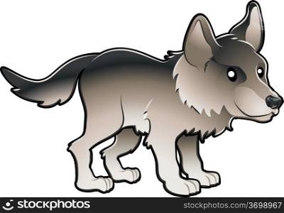 &#xA;&#xA;A vector illustration cute and friendly wolf