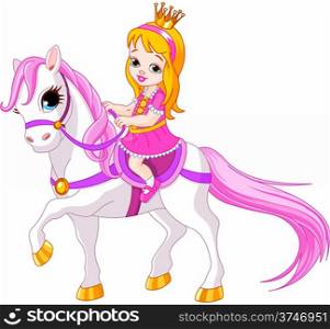 &#xA;&#xA;Cute little princess riding on a horse