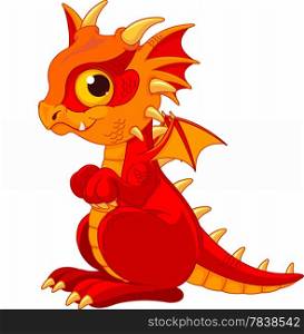 &#xA;&#xA;Illustration of cute cartoon baby dragon