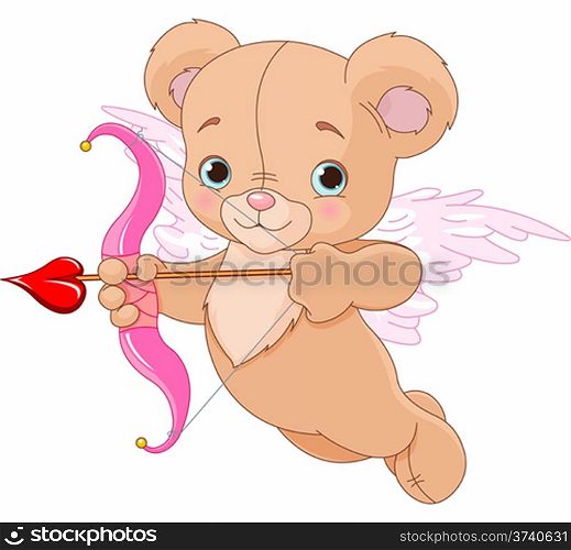 &#xA;&#xA; Valentine cupid bear ready to shoot his arrow