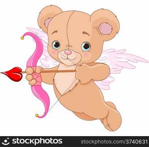 &#xA;&#xA; Valentine cupid bear ready to shoot his arrow