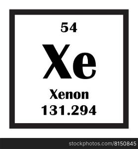 Xenon chemical element icon vector illustration design