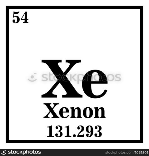 Xenon Periodic Table of the Elements Vector illustration eps 10.. Xenon Periodic Table of the Elements Vector illustration eps 10
