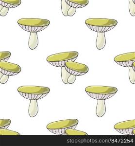 Xerocomus. Seamless pattern with forest mushrooms. Illustration in hand draw style. Autumn motives. Can be used for fabric and etc. Autumn mood. Illustration in hand draw style. Seamless pattern