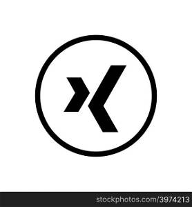 Xing icon design vector