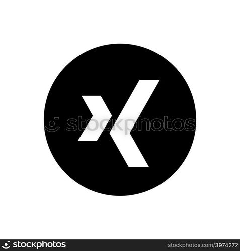 Xing icon design vector