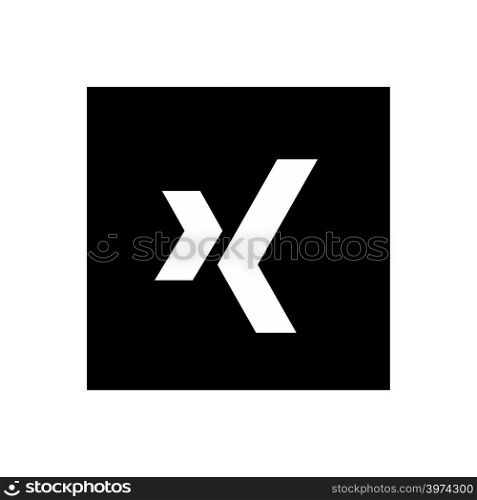 Xing icon design vector
