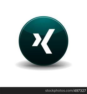 Xing icon in simple style on a white background. Xing icon, simple style
