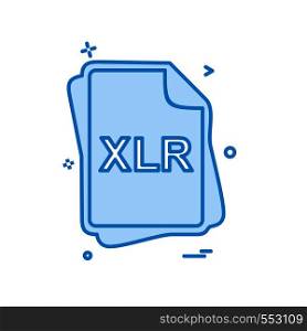 XLR file type icon design vector