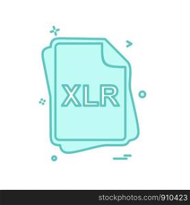 XLR file type icon design vector