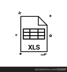 xls file file extension file format icon vector design