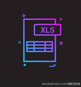 xls file format icon vector design