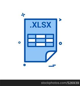 XLSX application download file files format icon vector design