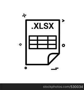 XLSX application download file files format icon vector design