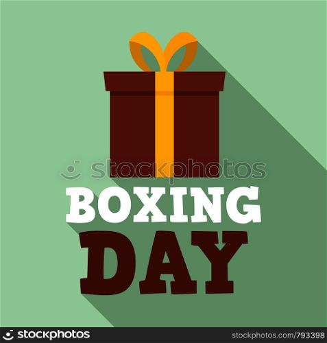 Xmas boxing day logo set. Flat set of xmas boxing day vector logo for web design. Xmas boxing day logo set, flat style