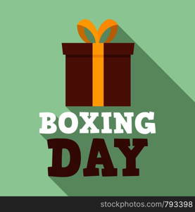 Xmas boxing day logo set. Flat set of xmas boxing day vector logo for web design. Xmas boxing day logo set, flat style