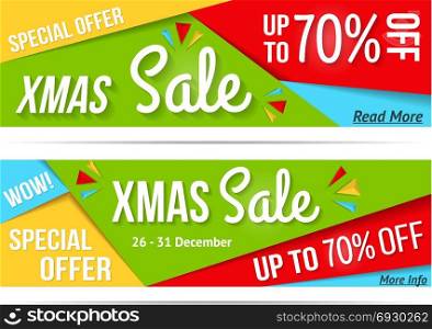 Xmas Sale. Xmas Sale, special offer, 70% off, vector eps10 illustration