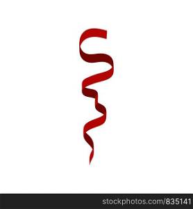 Xmas serpentine icon. Flat illustration of xmas serpentine vector icon for web isolated on white. Xmas serpentine icon, flat style