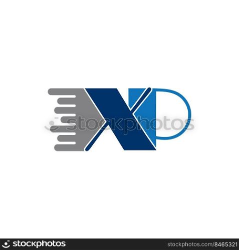XP letter logo. vector illustration design template.