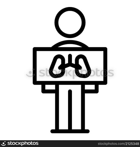 Xray device icon outline vector. Doctor health. Chest lung. Xray device icon outline vector. Doctor health