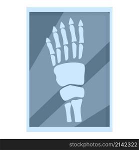 Xray hand scan icon cartoon vector. Bone test. Doctor radiology. Xray hand scan icon cartoon vector. Bone test