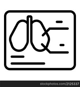 Xray image icon outline vector. Computer patient. Chest lung. Xray image icon outline vector. Computer patient