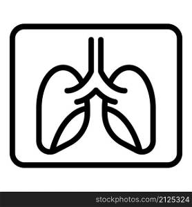 Xray image lungs icon outline vector. Patient cancer. Chest lung. Xray image lungs icon outline vector. Patient cancer
