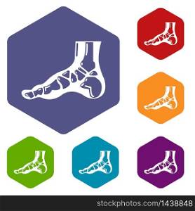 Xray of foot icon. Simple illustration of xray of foot vector icon for web.. Xray of foot icon, simple style.