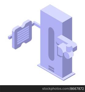 Xray scanner icon isometric vector. Medical lung. Chest device. Xray scanner icon isometric vector. Medical lung