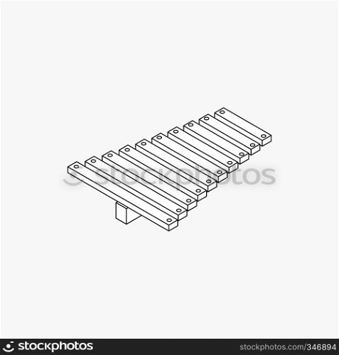 Xylophone icon in isometric 3d style isolated on white background. Xylophone icon, isometric 3d style