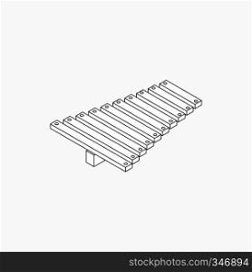 Xylophone icon in isometric 3d style isolated on white background. Xylophone icon, isometric 3d style