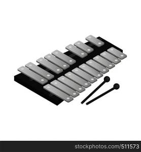 Xylophone icon in isometric 3d style on a white background . Xylophone icon, isometric 3d style