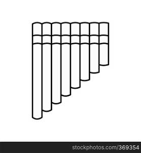Xylophone icon in outline style isolated on white background. Musical instrument symbol vector illustration. Xylophone icon, outline style
