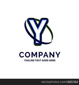 Y Company Name Design. Logo Template. Brand Name template Place for Tagline. Creative Logo Design