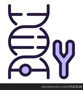 Y dna bio icon outline vector. Genetic rna. Crisp lab. Y dna bio icon outline vector. Genetic rna