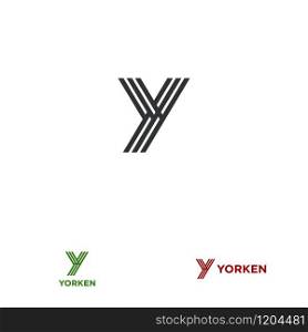 Y letter design concept for business or company name initial