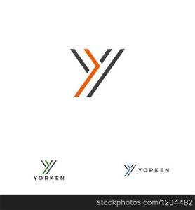 Y letter design concept for business or company name initial