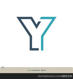 Y Letter Logo Template Illustration Design. Vector EPS 10.